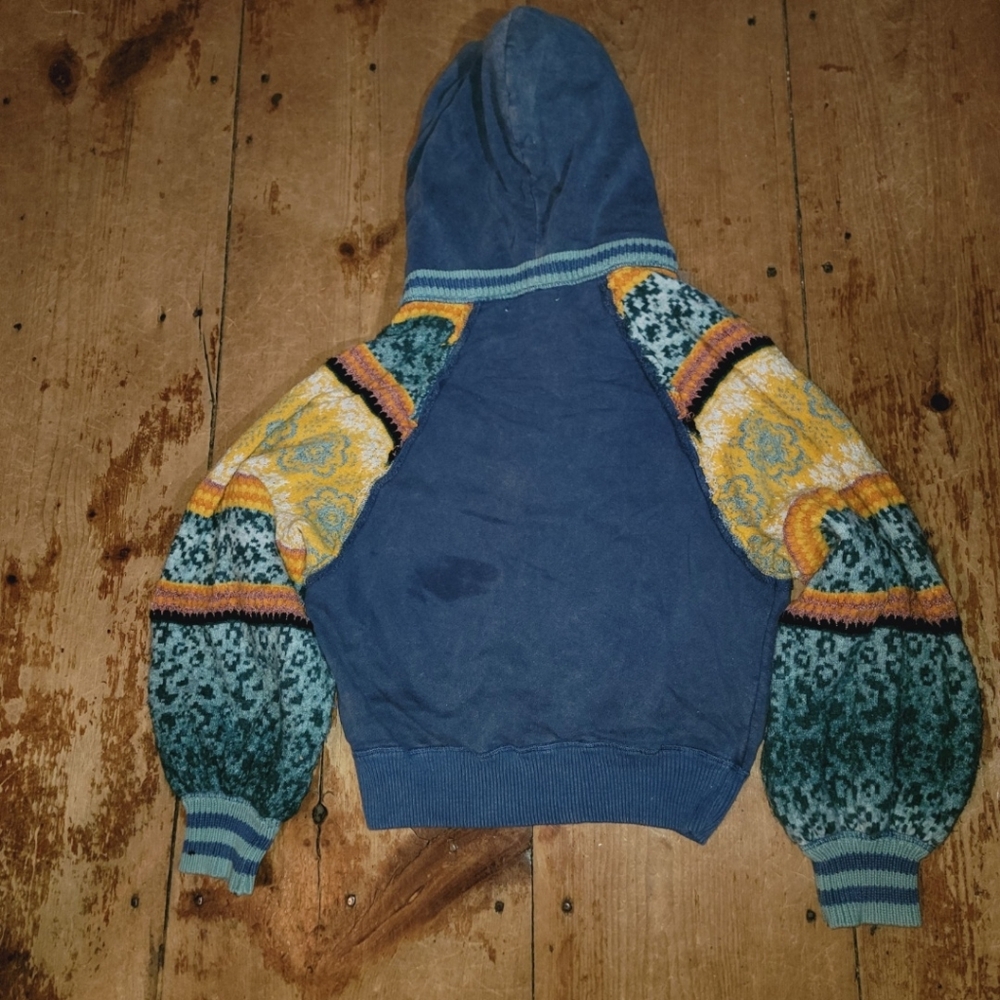 We The Free People MIXED TAPE media Hoodie Sweatshirt Sweater Sleeves Ruffgrrl - Picture 7 of 16
